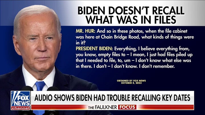 Released tapes from Biden-Hur interview showcase memory lapses.